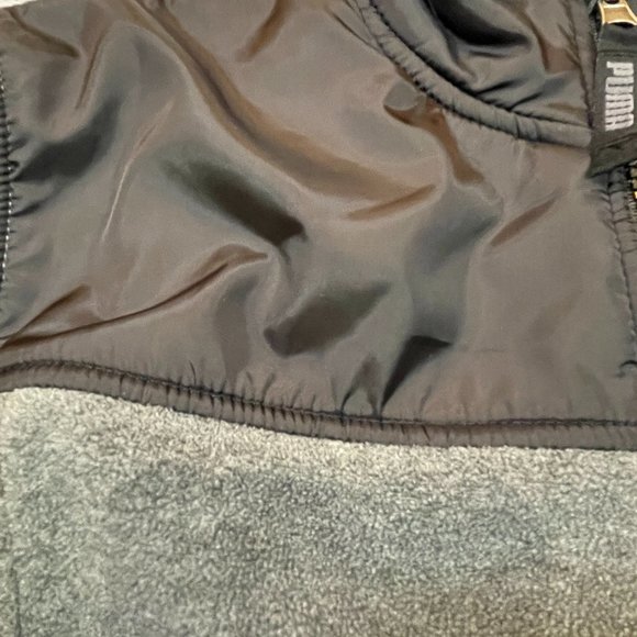 Boys Puma Fleece and Nylon Zip Front Jacket - Picture 8 of 9